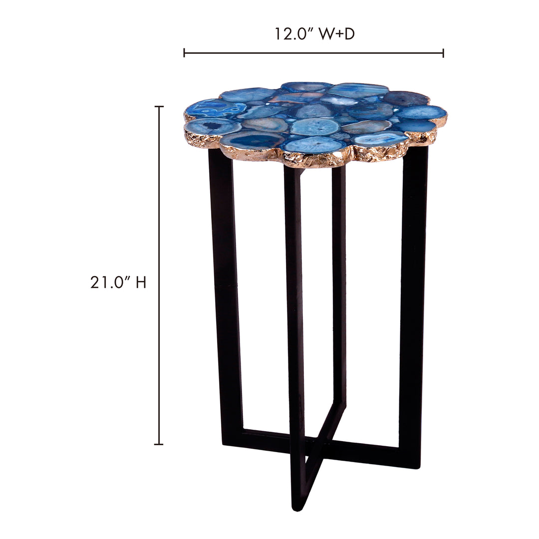 Stunning Blue Agate Living Edge Table