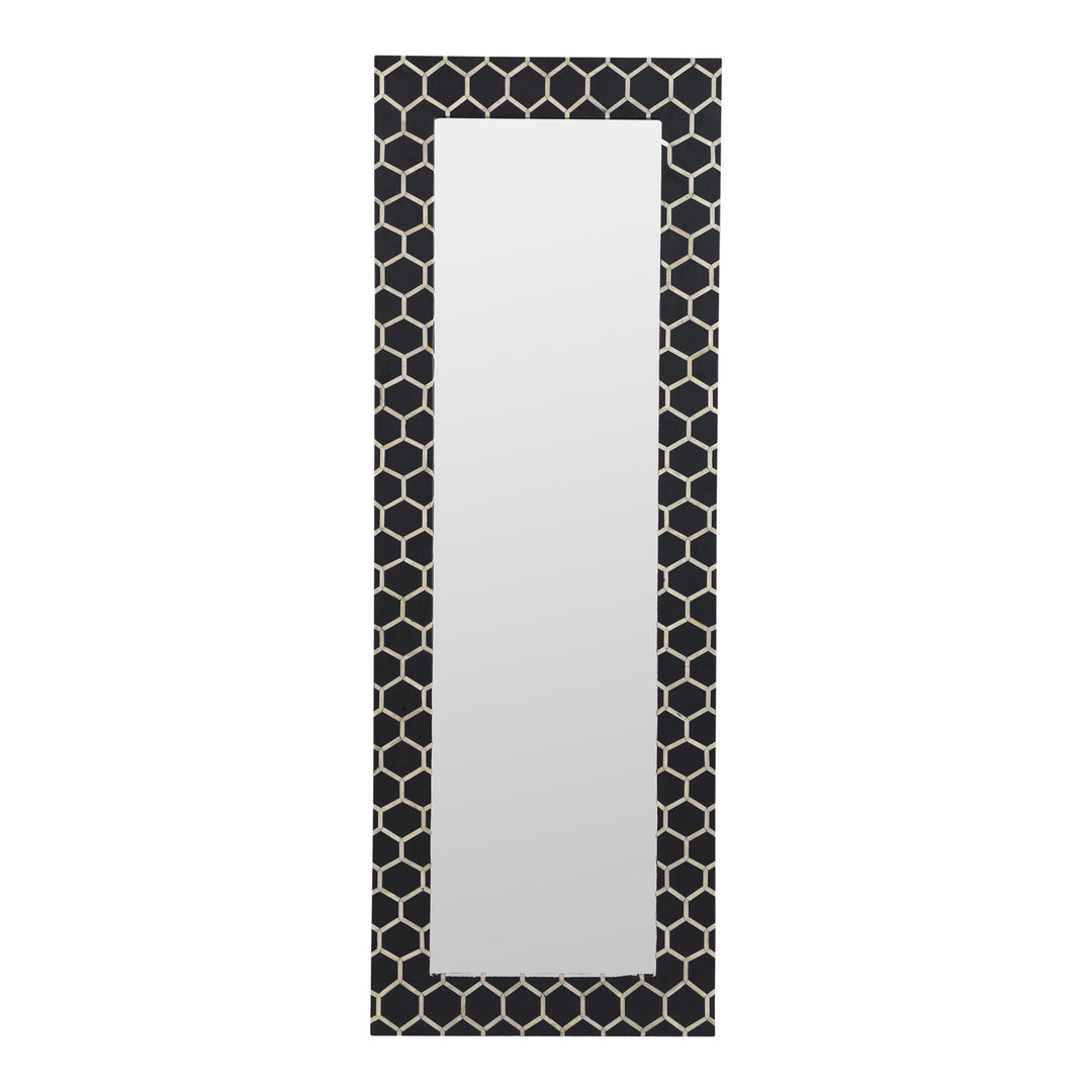 Modern Honeycomb Bone Inlay Wall Mirror
