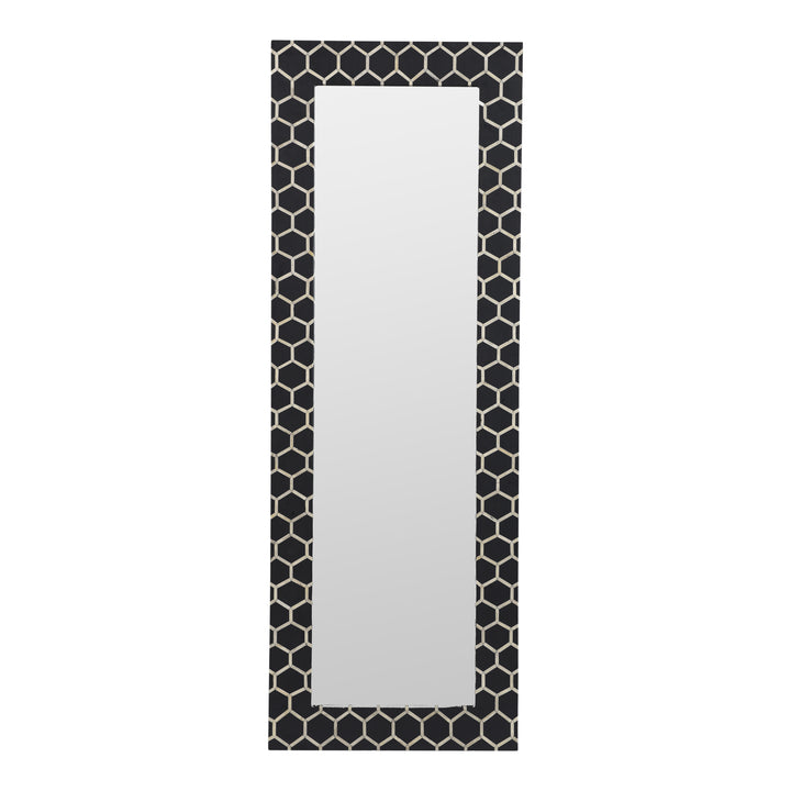 Modern Honeycomb Bone Inlay Wall Mirror
