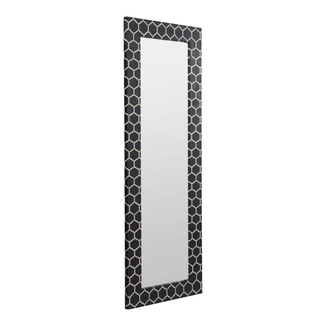 Modern Honeycomb Bone Inlay Wall Mirror
