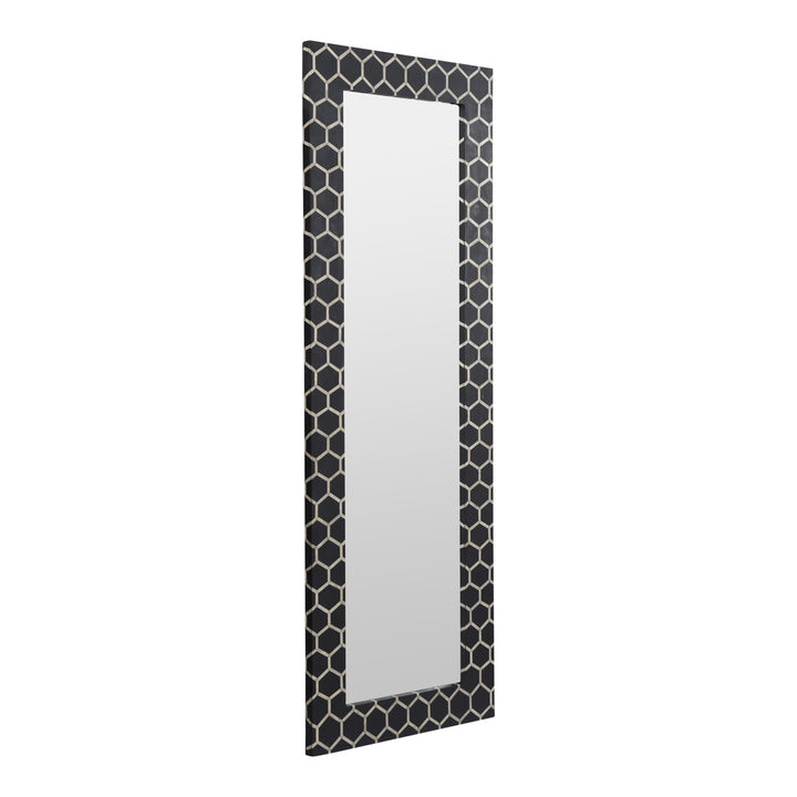 Modern Honeycomb Bone Inlay Wall Mirror