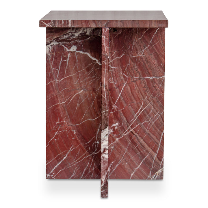 Nature's Canvas Accent Table in Exotic Rainforest Marble