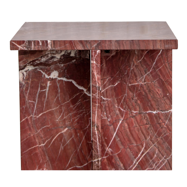 Nature's Canvas Accent Table in Exotic Rainforest Marble