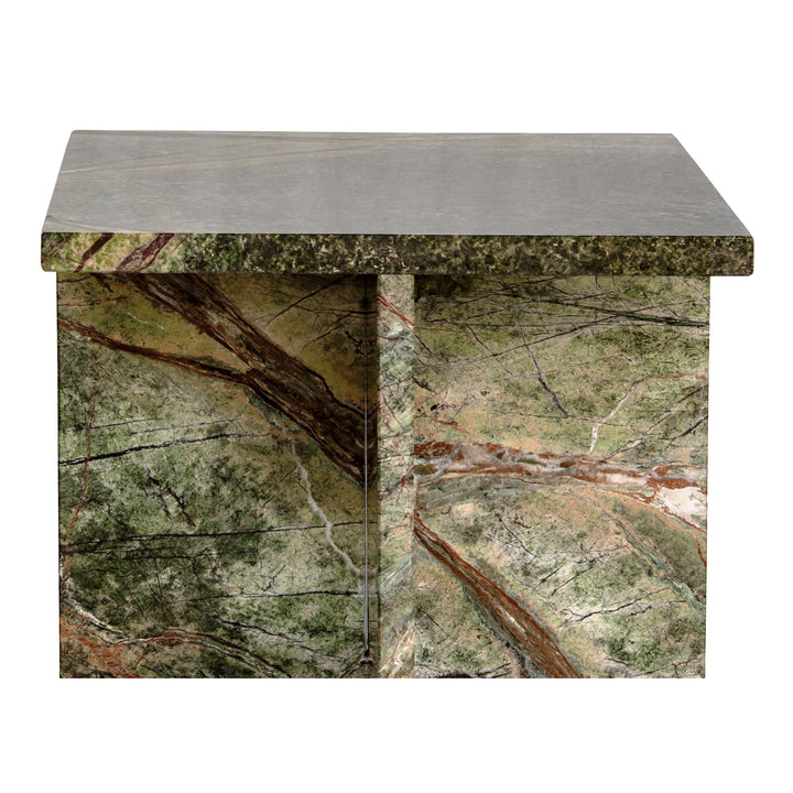 Nature's Canvas Accent Table in Exotic Rainforest Marble