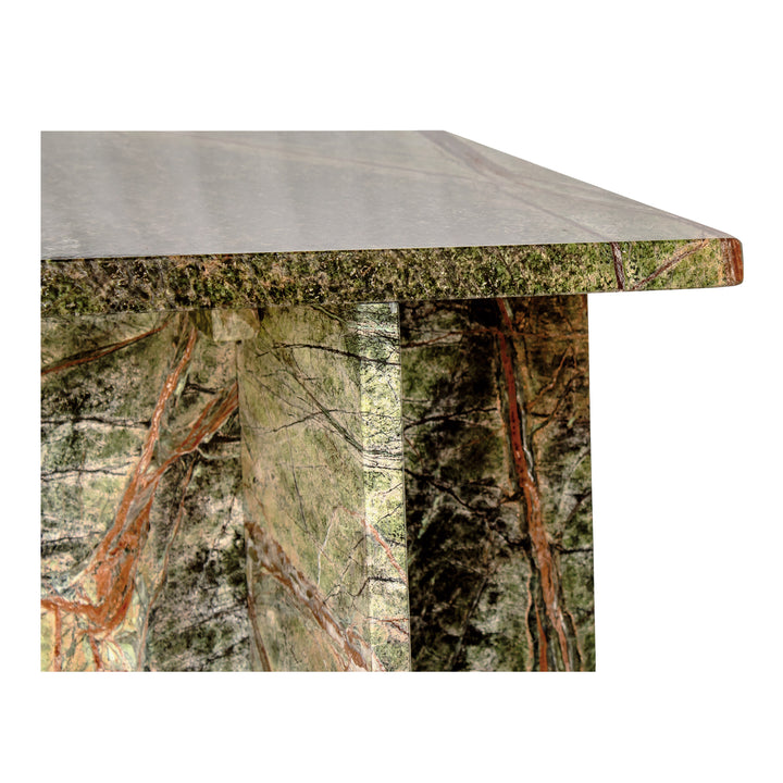 Nature's Canvas Accent Table in Exotic Rainforest Marble