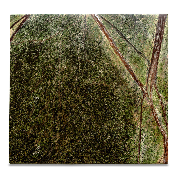 Nature's Canvas Accent Table in Exotic Rainforest Marble