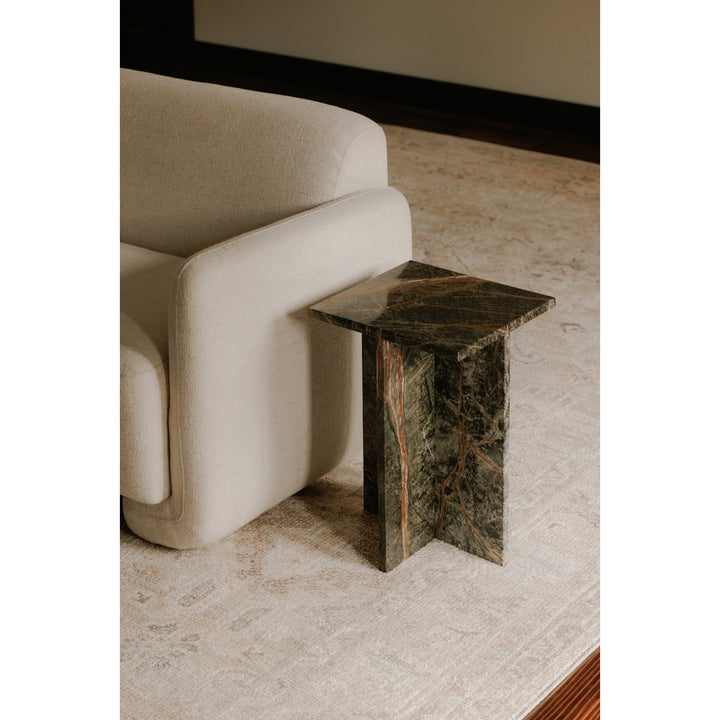 Nature's Canvas Accent Table in Exotic Rainforest Marble