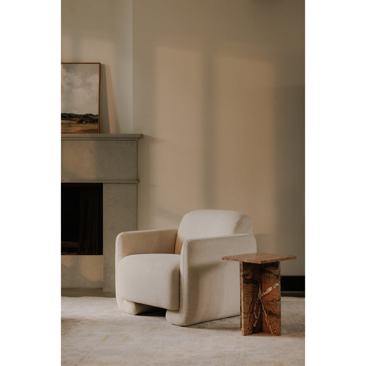 Nature's Canvas Accent Table in Exotic Rainforest Marble