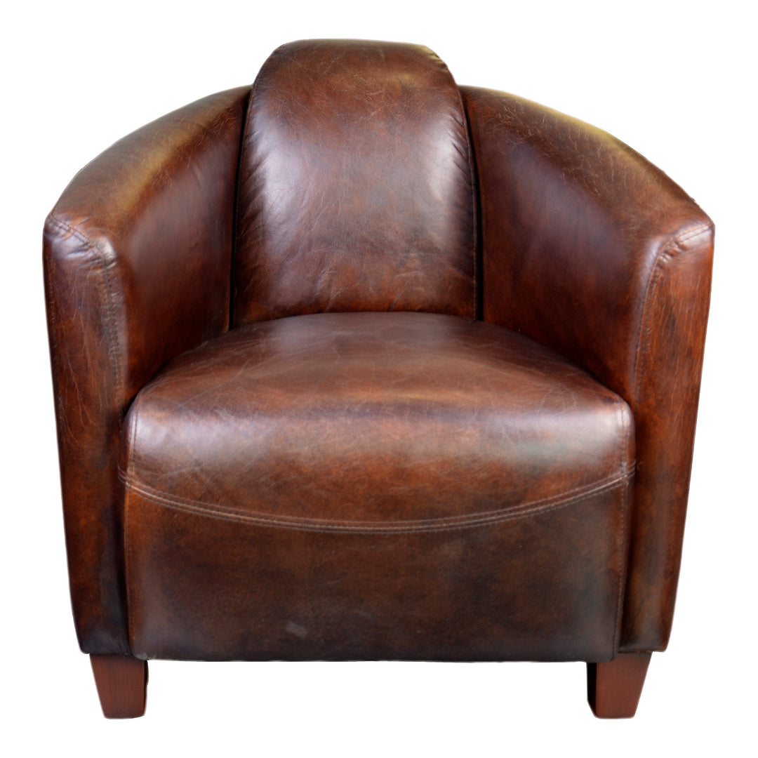 Vogue Sculpted Leather Accent Chair