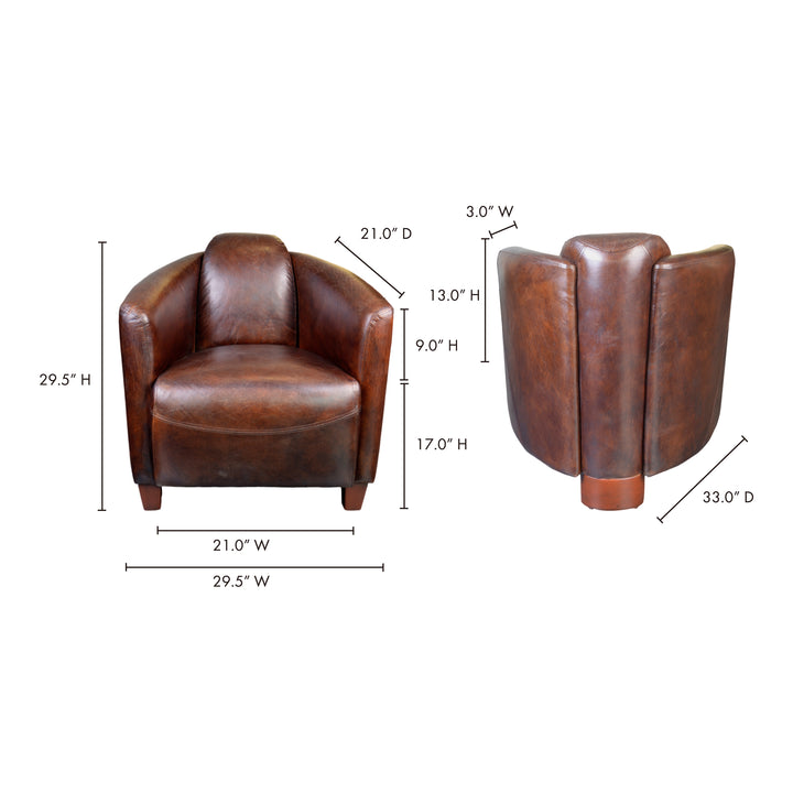 Vogue Sculpted Leather Accent Chair