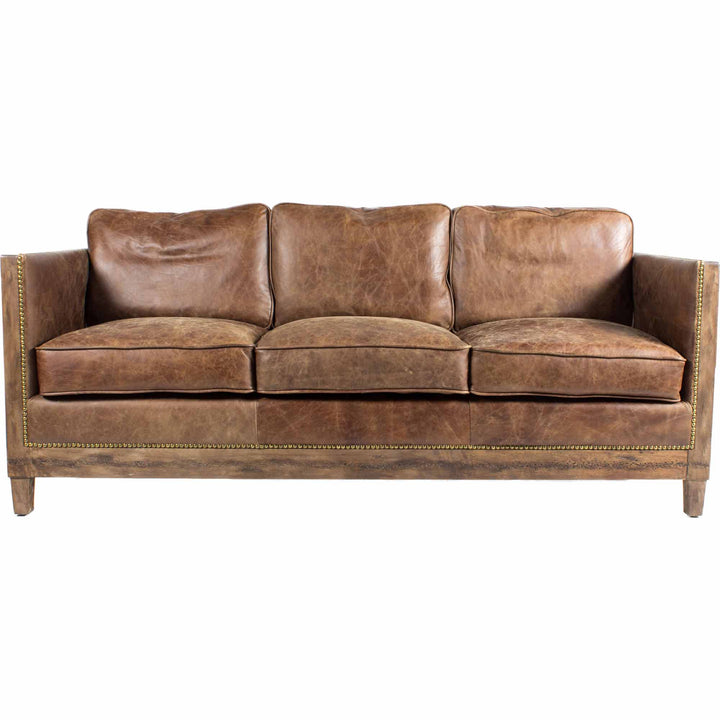 Charming Grain Leather Bungalow Sofa