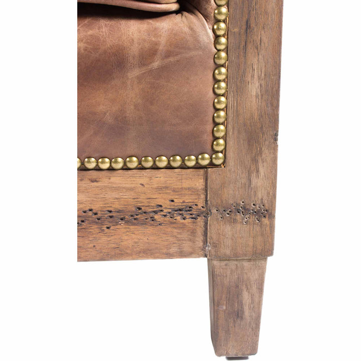 Charming Grain Leather Bungalow Sofa