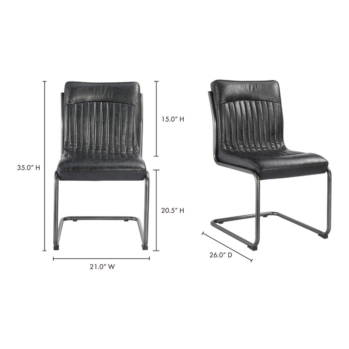 Bold Iron & Distressed Leather Dining Duo