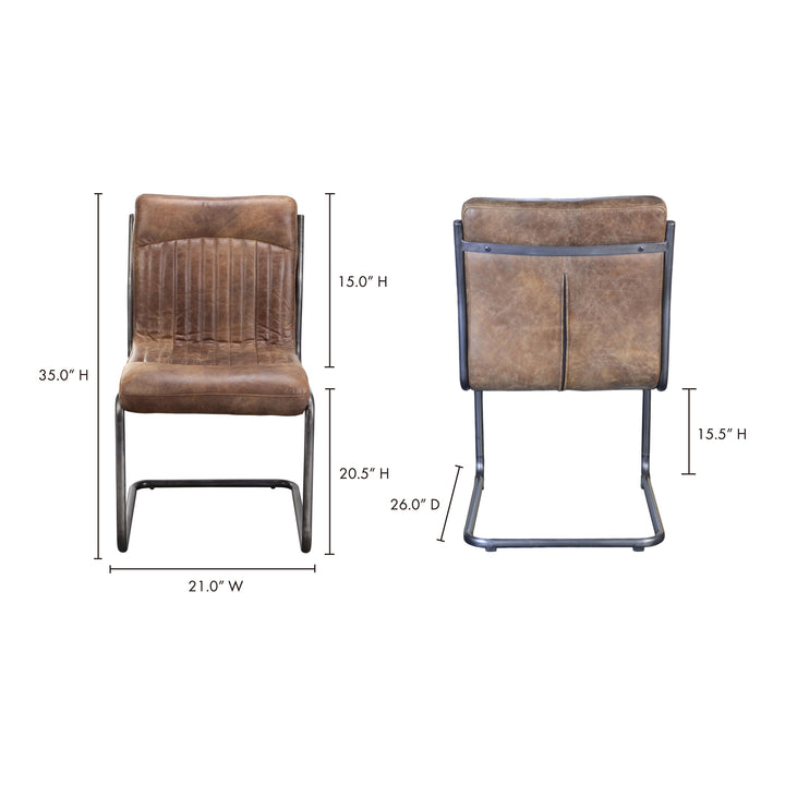 Bold Iron & Distressed Leather Dining Duo