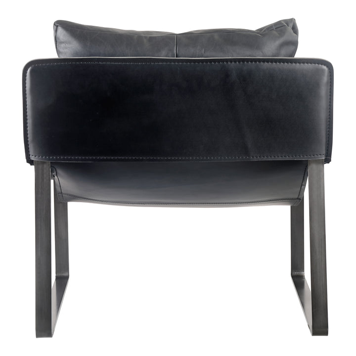 Luxury Sculpted Leather Lounge Chair