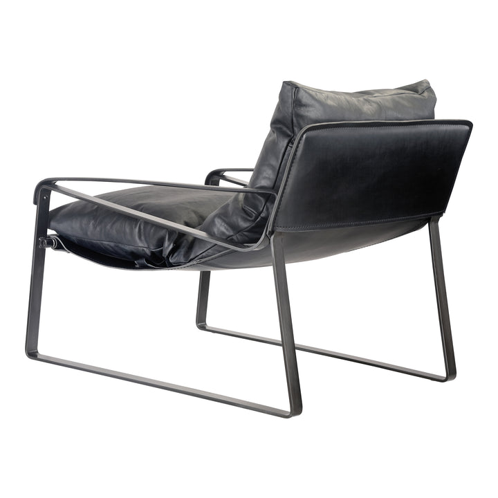 Luxury Sculpted Leather Lounge Chair