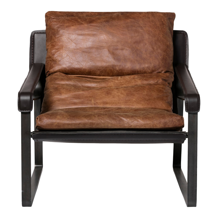 Luxury Sculpted Leather Lounge Chair