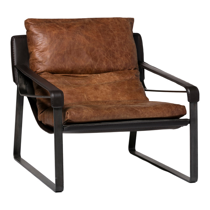 Luxury Sculpted Leather Lounge Chair
