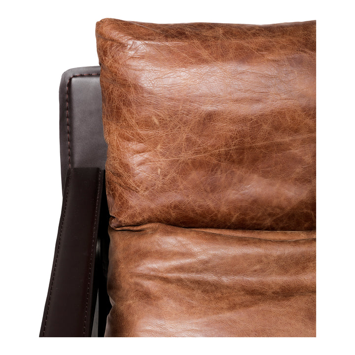 Luxury Sculpted Leather Lounge Chair
