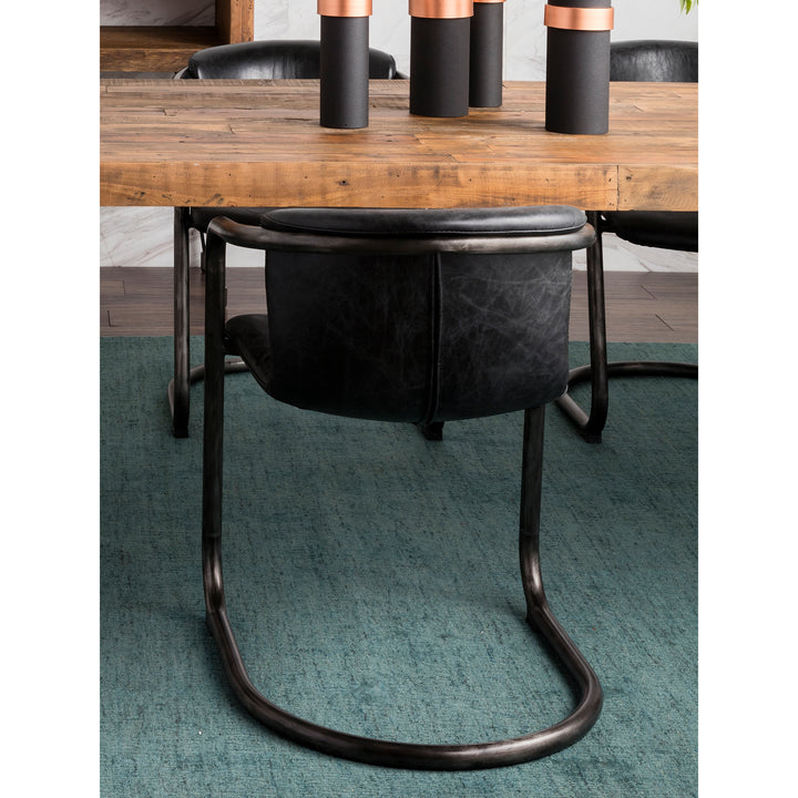 Urban Elegance Dining Chairs - Duo of Onyx Black