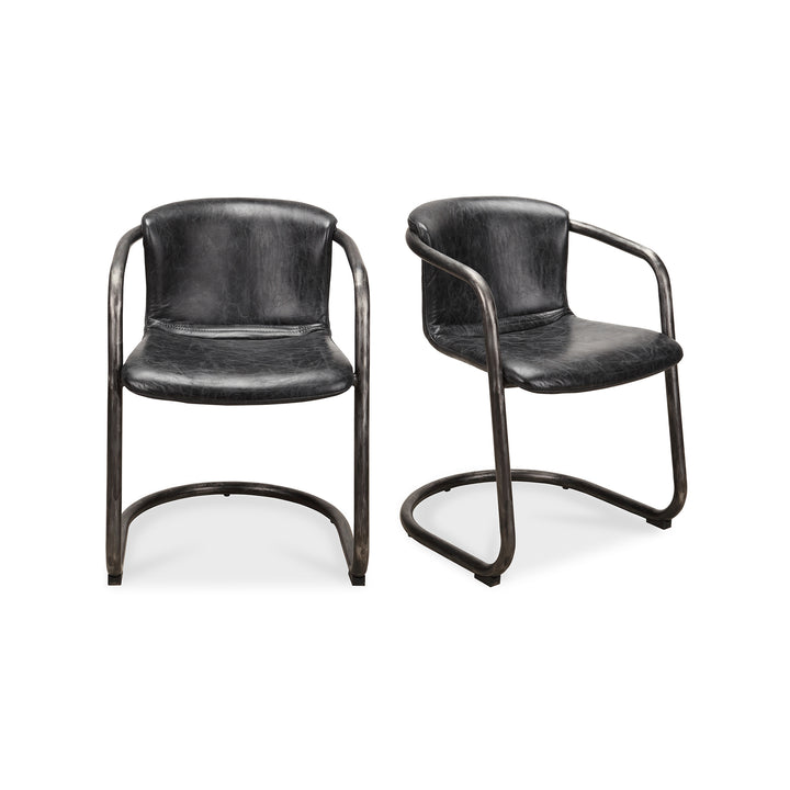 Urban Elegance Dining Chairs - Duo of Onyx Black