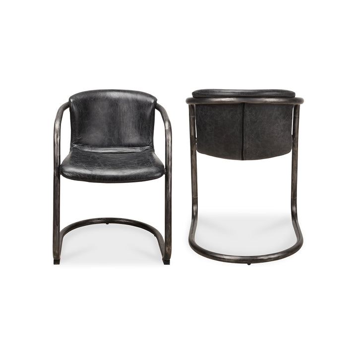 Urban Elegance Dining Chairs - Duo of Onyx Black