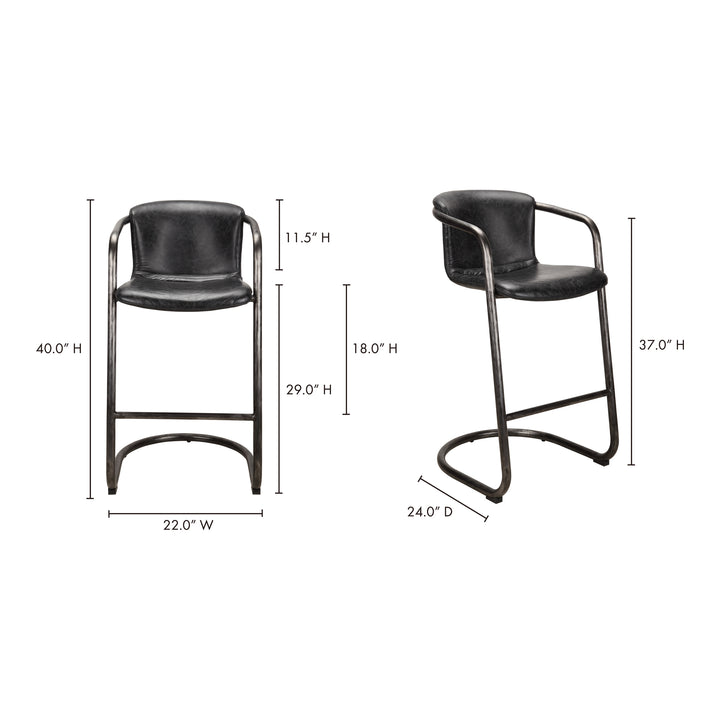 Giono Leather Bar Stools