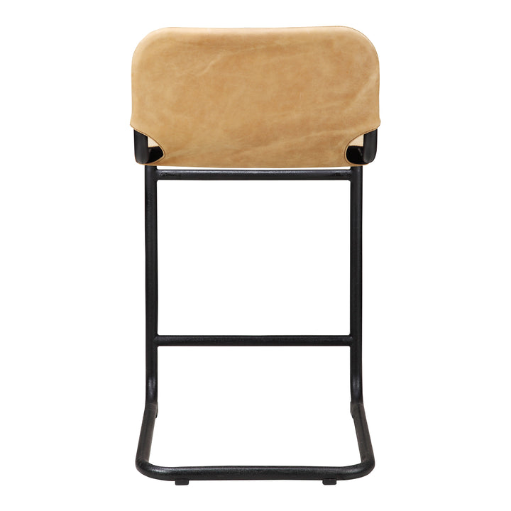Vintage-Inspired Leather Bar Stools - Pair