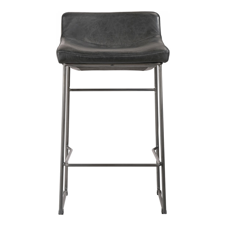 Modern Minimalist Dual Counter Stools - Luxe Leather Seating