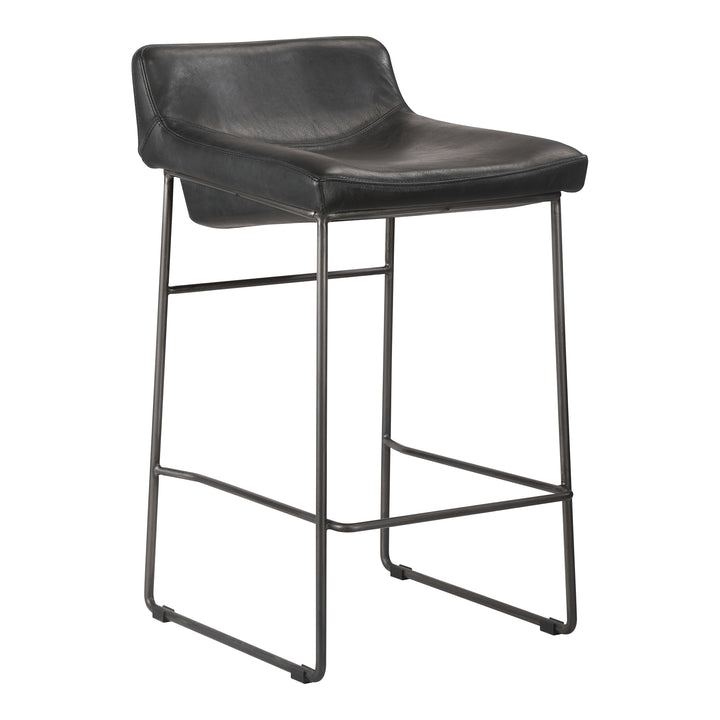 Modern Minimalist Dual Counter Stools - Luxe Leather Seating