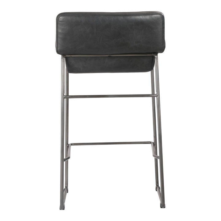 Modern Minimalist Dual Counter Stools - Luxe Leather Seating