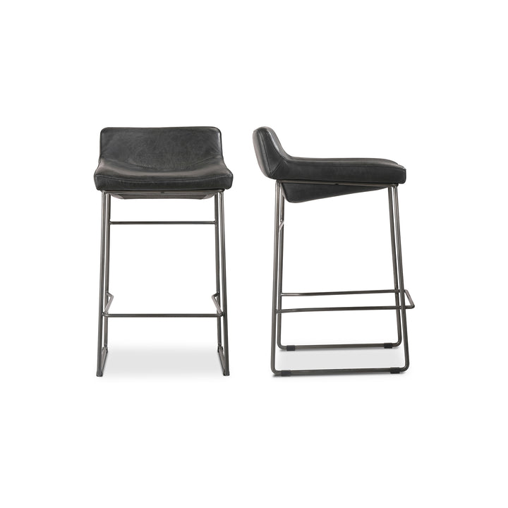Modern Minimalist Dual Counter Stools - Luxe Leather Seating