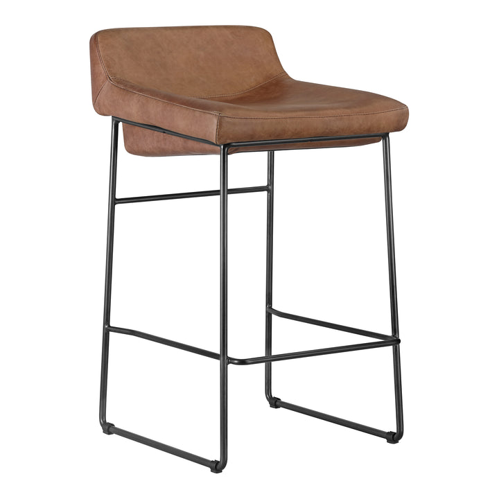 Modern Minimalist Dual Counter Stools - Luxe Leather Seating