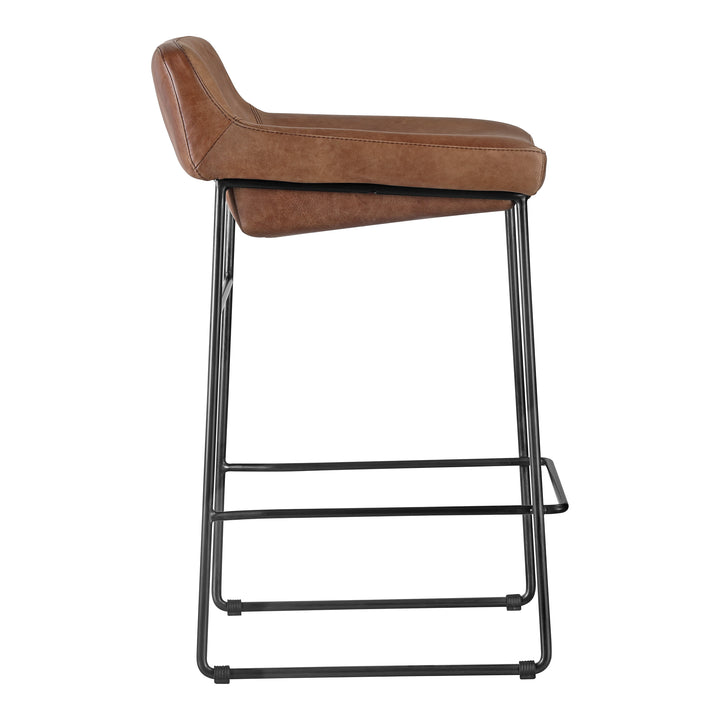 Modern Minimalist Dual Counter Stools - Luxe Leather Seating
