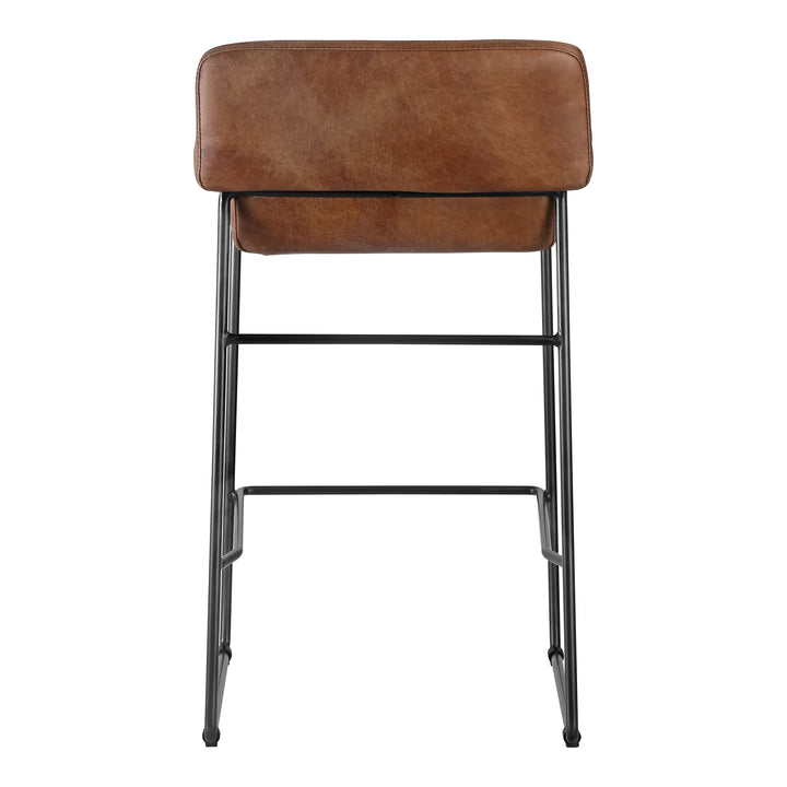 Modern Minimalist Dual Counter Stools - Luxe Leather Seating