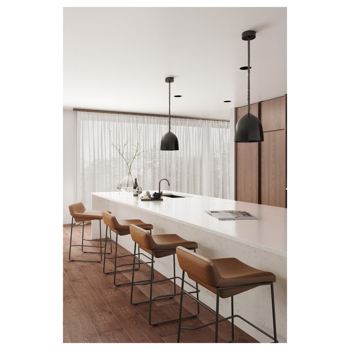 Modern Minimalist Dual Counter Stools - Luxe Leather Seating