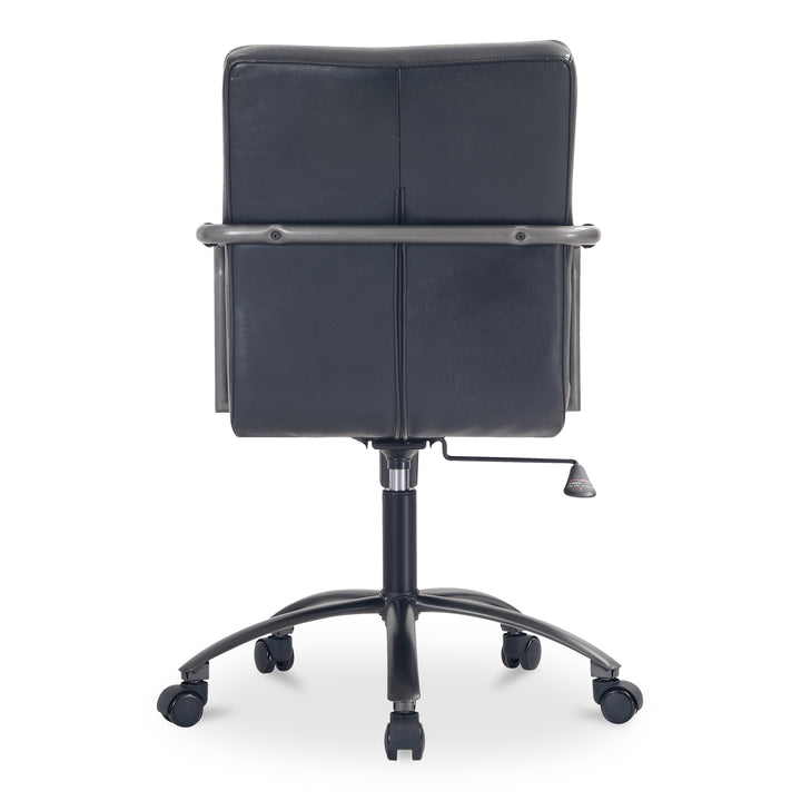 Sleek Leather-Wrapped Work Chair: Modern Comfort for Your Space