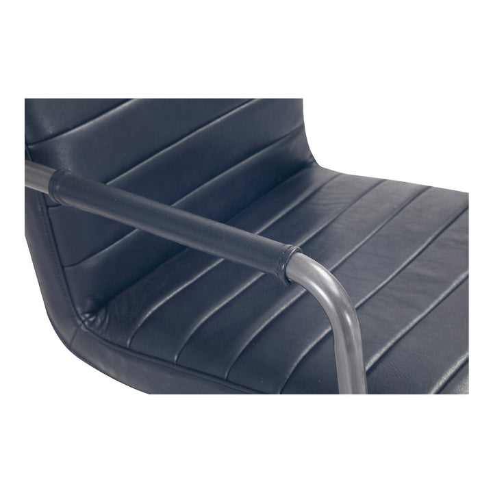 Sleek Leather-Wrapped Work Chair: Modern Comfort for Your Space