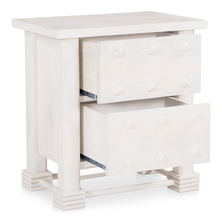 Rustic-Charm Orbicular Nightstand