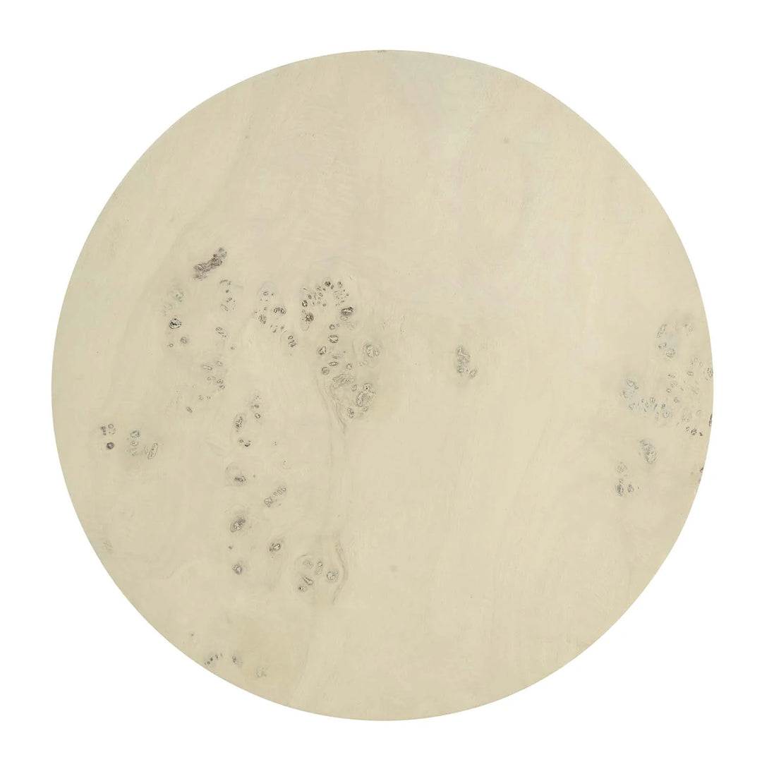 Burlin Round Side Table Bleached Burl