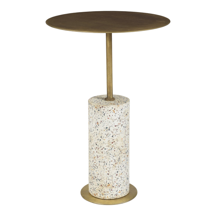 Regal Essence Iron & Terrazzo Side Table