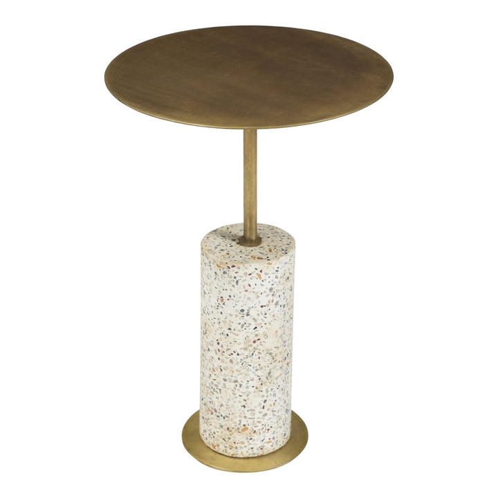 Regal Essence Iron & Terrazzo Side Table
