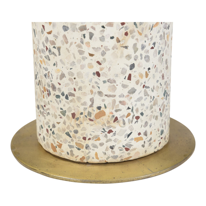 Regal Essence Iron & Terrazzo Side Table