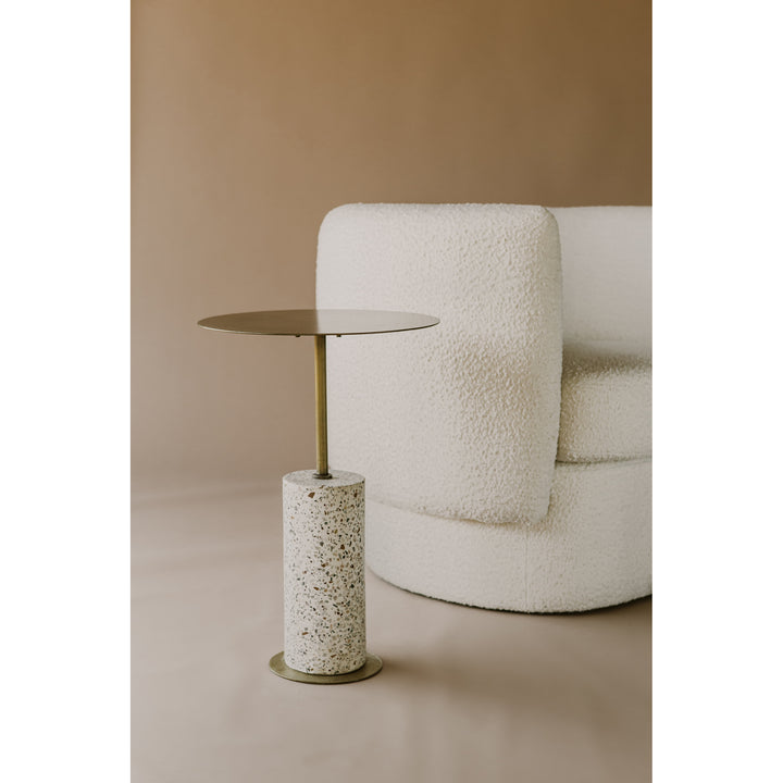 Regal Essence Iron & Terrazzo Side Table