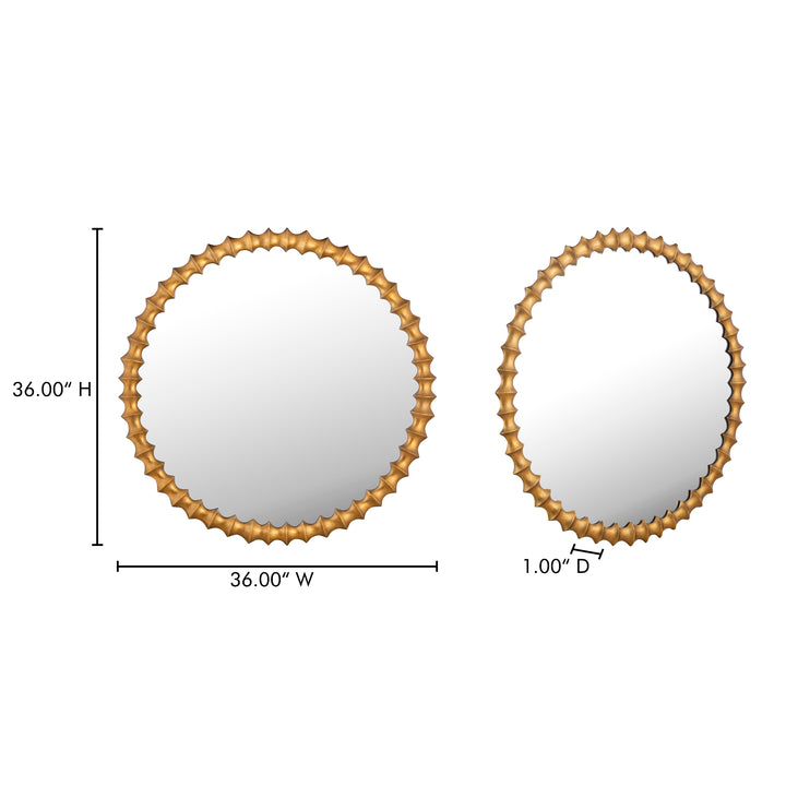 Artisanal Aged Brass Mirror: Unique Imperfections, Timeless Elegance