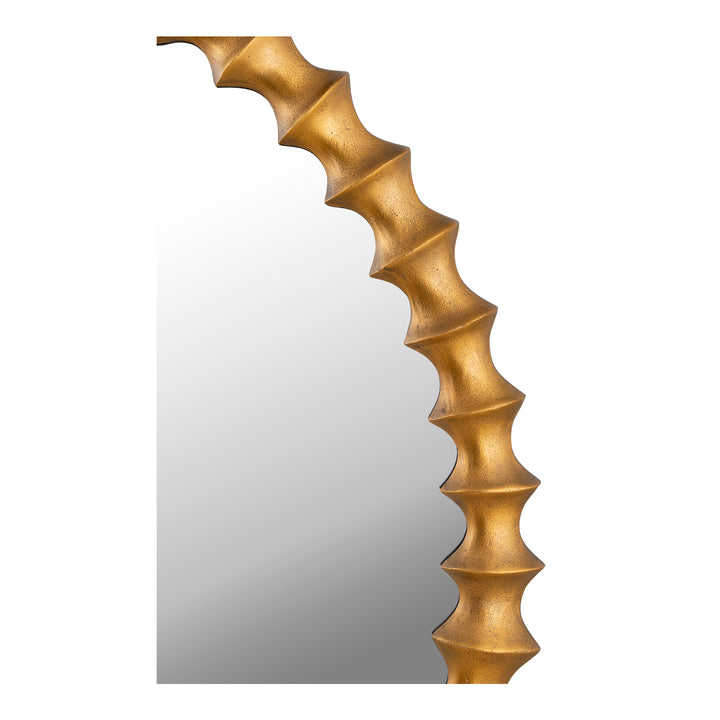 Artisanal Aged Brass Mirror: Unique Imperfections, Timeless Elegance
