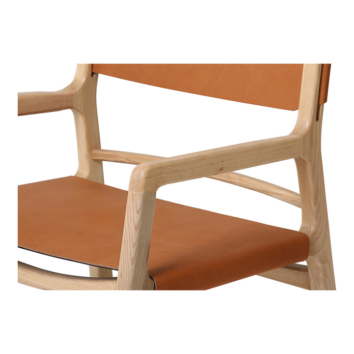 Urban Minimalist Leather Slung Stool