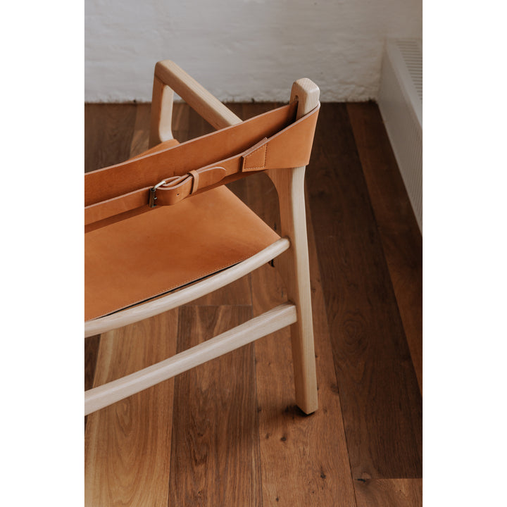 Urban Minimalist Leather Slung Stool