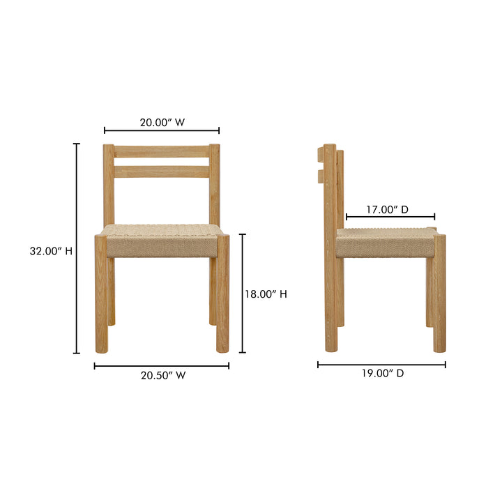 Elegant Oak-Framed Dining Chairs Duo