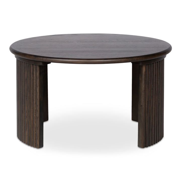 Circular Nesting Oak Coffee Table Duo